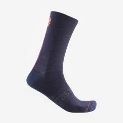 Castelli Chaussettes Racing Stripe 18 Bleu Foncé