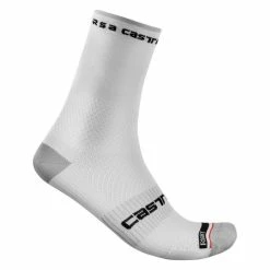 Castelli Chaussettes Rosso Corsa Pro 15 Blanc