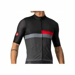 Castelli Maillot A Blocco Jersey Noir/Gris