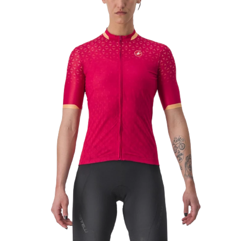 Castelli Maillot Pezzi Jersey W Rouge