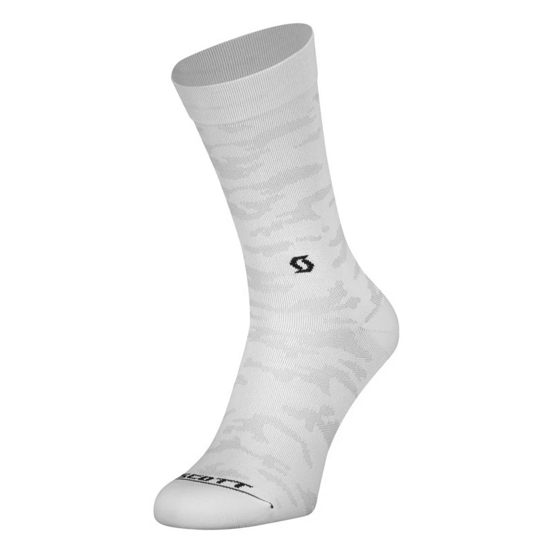 Scott Chaussettes Trail Camo Crew Blanc