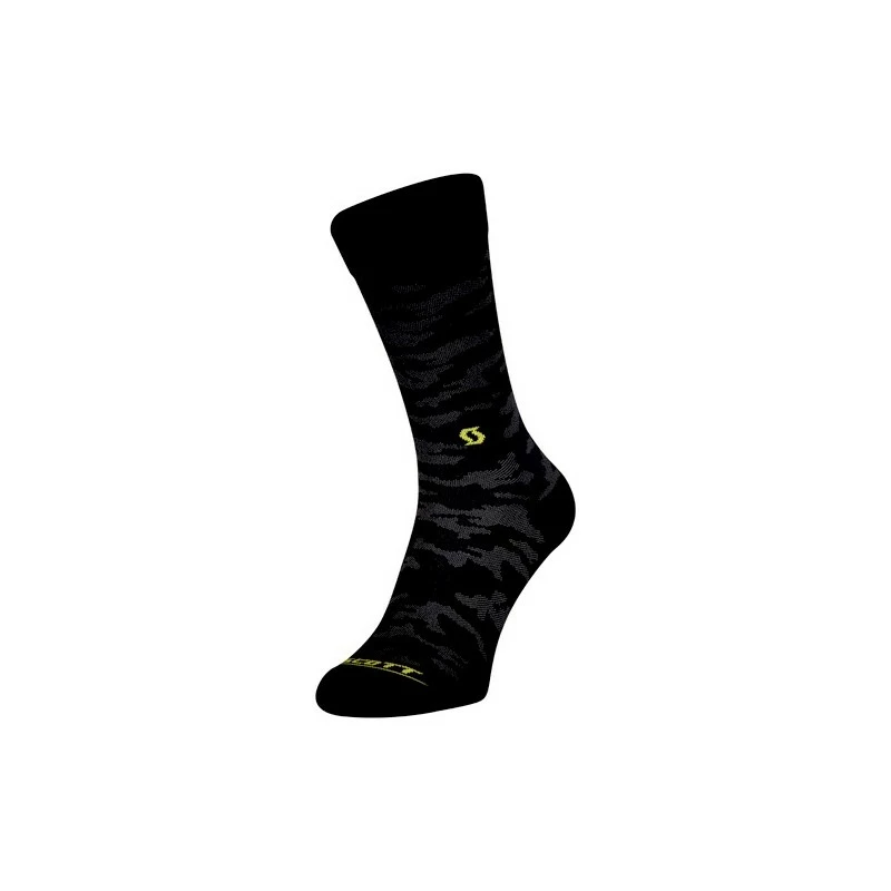 Scott Chaussettes Trail Camo Crew Noir